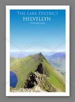 Striding Edge, Helvellyn, Art Illustration, Lake District, Cumbria