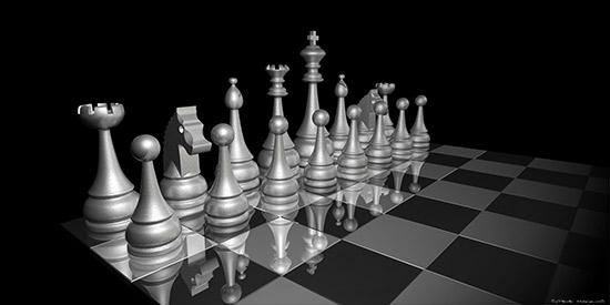 Chess Scene III - Graphic Art - Art Prints Chess Scene III