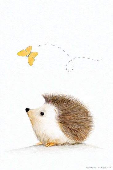 Hedgehog & Butterfly - Other Art - Art Prints Hedgehog & Butterfly