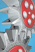 Art Print, Gears, Gearwheels, Mechanics, engineering, 3D Model Gears, 3D Rendered