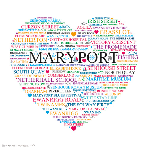# Love Maryport ~ Heart (square)