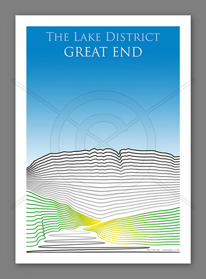 Great End ~ Lake District Art Poster