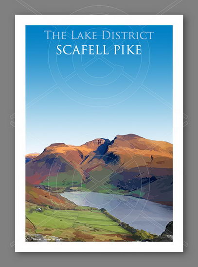 Scafell Pike ~  Lake District Art Poster