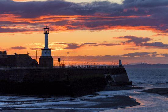 A Maryport Sunset - Maryport Lighthouse - Maryport Cumbria, Wildlife & Landscape Prints A Maryport Sunset