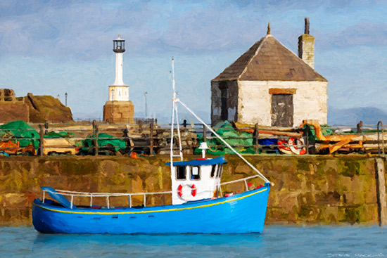Charter Fishing Boat in Maryport Harbour - Fishing Boats - Maryport Cumbria, Wildlife & Landscape Prints Charter Fishing Boat in Maryport Harbour