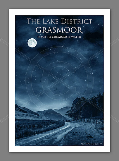 Lakeland Poster - Grasmoor - Road to Crummock - Lake District Poster - Lake District Herdwick Sheep, Wildlife & Landscape Prints Lakeland Poster - Grasmoor - Road to Crummock