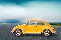 VW Beetle Artwork, Volkswagen, Beetle, Bug, Sketch, Drawing, Mixed-Media, Art, Canvas Print.