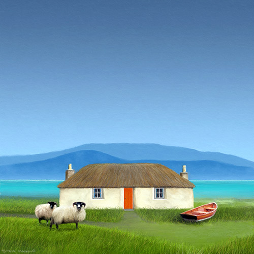 Hebrides Croft ~ Boat - Scotland Art - Art Prints Hebrides Croft ~ Boat