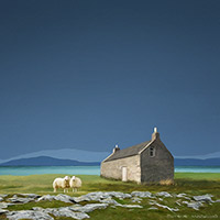 Isle of Harris, Hebrides, Croft, Cottage, House, Artwork, Print, Art Print