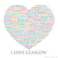 Scotland, LOVE, GLASGOW, Heart, Illustration, Artwork, Art 