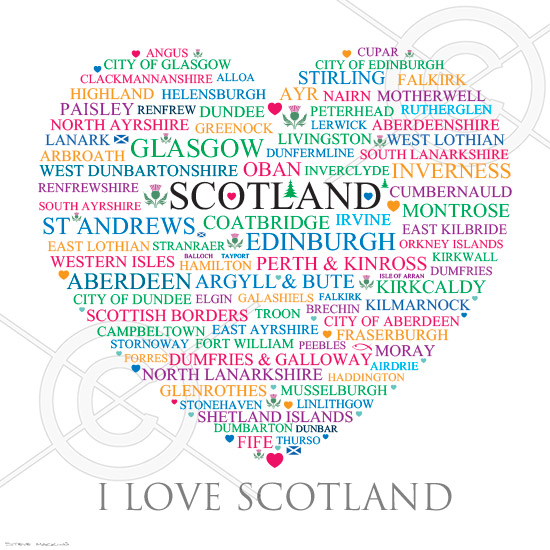 Love Scotland II - Scotland Art - Art Prints Love Scotland II