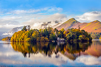 Derwent Isle, Autumn, Derwentwater, Keswick, Cumbria, Photo Print
