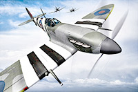 Supermarine Spitfire, Artwork Print, Supermarine, Spitfire, Art Print, RAF, Royal Air Force, WWII