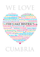 We Love Lake District - Cumbria Art Print