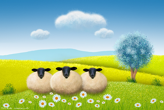 Suffolk Ewes ~ Three Sisters