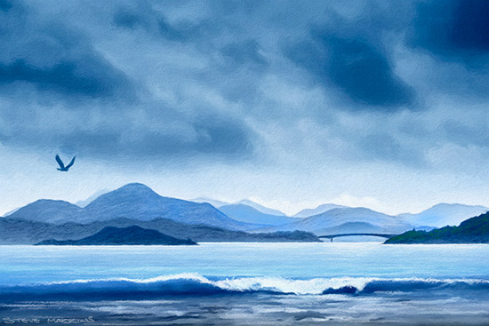 Isle of Skye from mainland Scotland