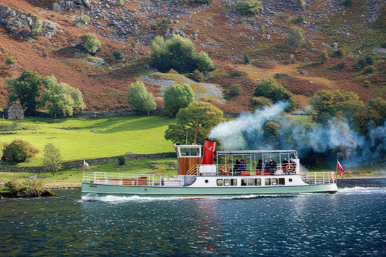 Raven Ullswater Steamer - Lake District Scenic - Art Prints Raven Ullswater Steamer