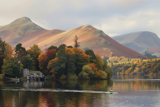 Catbells across Derwentwater - Lake District Scenic - Art Prints Catbells across Derwentwater