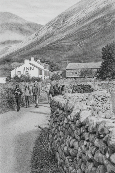 Wasdale Inn Lake District (mono)