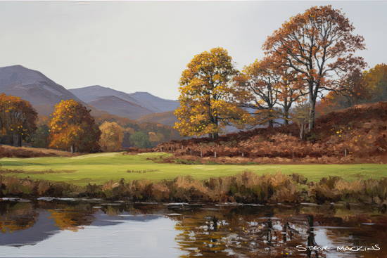 River Brathay Autumn Trees Elterwater