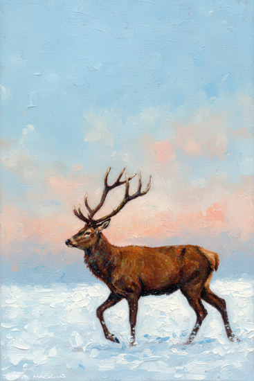 Winter Stag Art Print