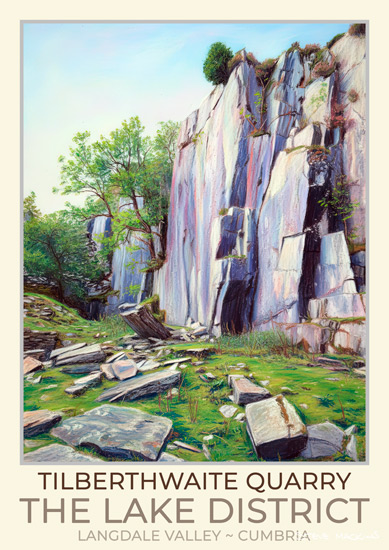 Tilberthwaite Quarry Art Poster - Lake District Poster - Art Prints Tilberthwaite Quarry Art Poster