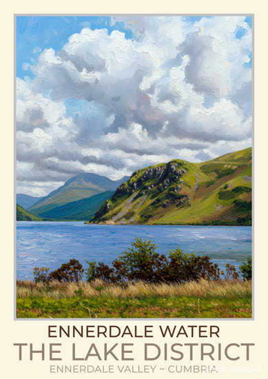 Ennerdale Water Art Poster - Lake District Poster - Art Prints Ennerdale Water Art Poster