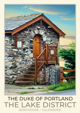 Duke of Portland Boathouse Art Poster - Lake District Poster Art Print