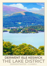 Derwent Isle Art Poster - Lake District Poster Art Print