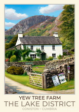 Yew Tree Farm Art Poster - Lake District Poster Art Print