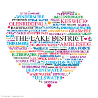 Love The Lake District Heart Illustration Art Print