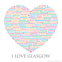 Scotland, LOVE, GLASGOW, Heart, Illustration, Artwork, Art 
