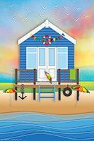 Beach Hut, Art, Print, Coastal, Seascape, Canvas, Aluminium, Acrylic, Artwork