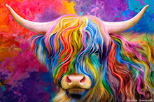 Mairi the Highland Cow ,Art, Artwork, Art Print
