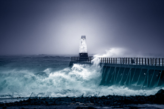 Maryport Storm - Maryport Piers - Maryport Cumbria, Wildlife & Landscape Prints Maryport Storm
