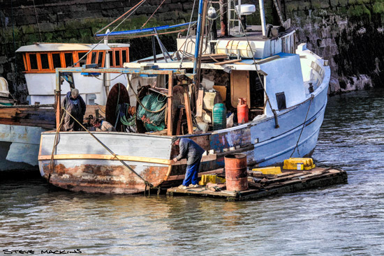 Maryport Fishing Boat Repairs - Fishing Boats - Maryport Cumbria, Wildlife & Landscape Prints Maryport Fishing Boat Repairs
