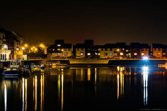 Elizabeth Dock at Night - Maryport - Maryport Harbour - Maryport Cumbria, Wildlife & Landscape Prints Elizabeth Dock at Night - Maryport