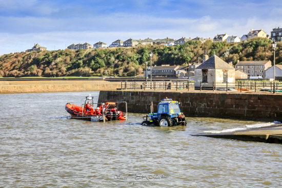 Maryport Lifeboat and Tractor - Maryport Harbour - Maryport Cumbria, Wildlife & Landscape Prints Maryport Lifeboat and Tractor