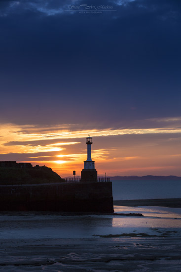 Maryport Lighthouse at Sunset - Maryport Lighthouse - Maryport Cumbria, Wildlife & Landscape Prints Maryport Lighthouse at Sunset