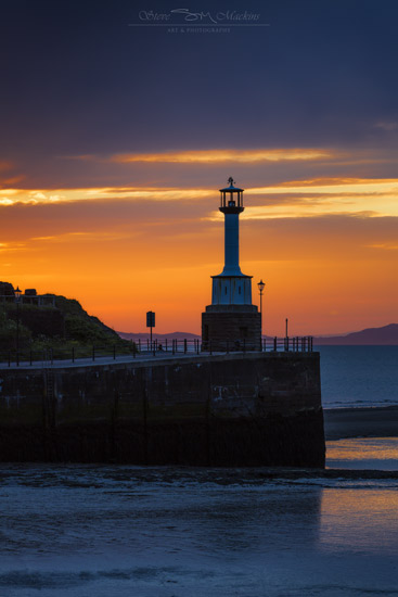 Maryport Lighthouse at Sunset - Maryport Lighthouse - Maryport Cumbria, Wildlife & Landscape Prints Maryport Lighthouse at Sunset
