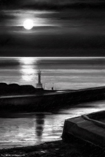 Moonlight Maryport - Maryport Art - Maryport Cumbria, Wildlife & Landscape Prints Moonlight Maryport
