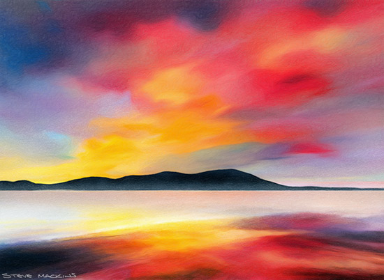 Criffel sunset over the Solway Firth