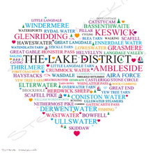 Love The Lake District Heart Illustration Art Print